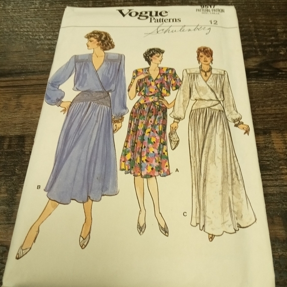 Vogue Other - Vintage Vogue Sewing Pattern 9517 Women's Dress Dresses Size 12 Uncut